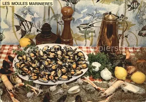 Meerestiere Recette Moules Marinieres Miesmuscheln  Kat. Tiere