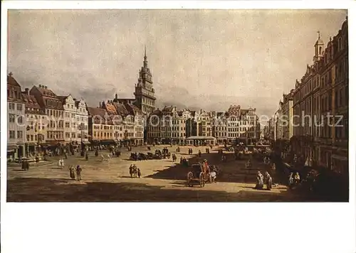 Kuenstlerkarte B. Bellotto Canaletto Altmarkt Dresden Kat. Kuenstlerkarte