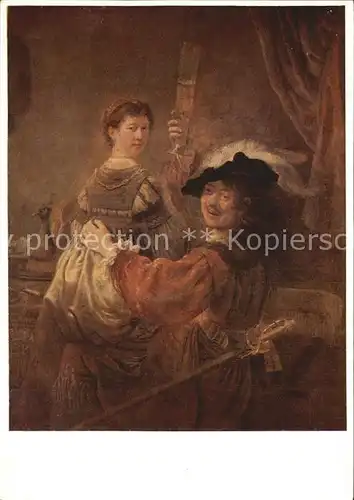 Rembrandt Selbstbildnis mit Saskia im Gleichnis vom verlorenen Sohn  Kat. Persoenlichkeiten