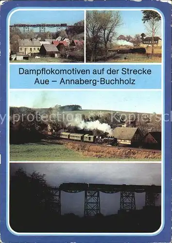 Lokomotive Strecke Aue Annaberg Buchholz Kat. Eisenbahn