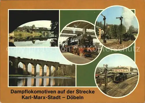 Lokomotive Strecke Karl Marx Stadt Doebeln  Kat. Eisenbahn