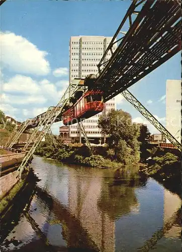 Schwebebahn Wuppertal Justizhochhaus Kat. Bahnen