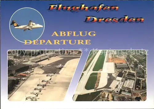 Flughafen Airport Aeroporto Dresdeb Fliegeraufnahme Lufthansa Kat. Flug