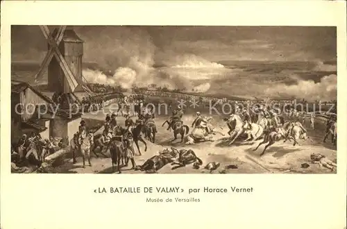 Kuenstlerkarte Horace Vernet La Bataille de Valmy  Kat. Kuenstlerkarte