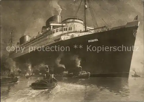 Dampfer Oceanliner Europa Norddeutsche Lloyd  Kat. Schiffe