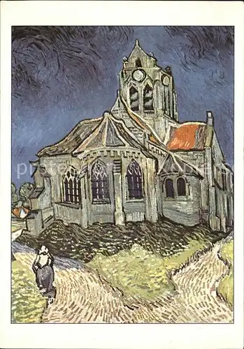 Van Gogh Vincent Kirche von Auvers  Kat. Kuenstlerkarte
