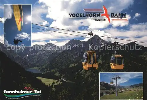 Seilbahn Vogelhorn Tannheim Tirol Paragleiten Kat. Bahnen