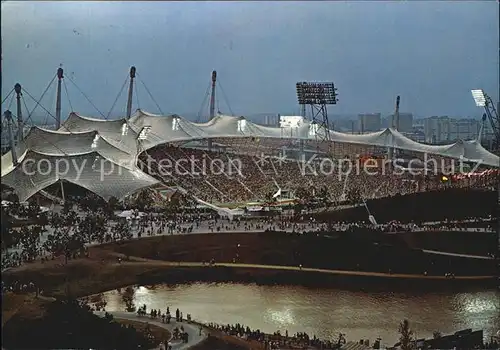 Stadion Olympiastadion Muenchen Olypiagelaende Olympiasee  Kat. Sport