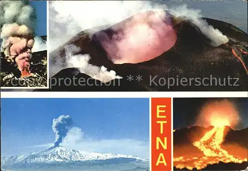 Vulkane Geysire Vulcans Geysers Etna Sicilia Kat. Natur