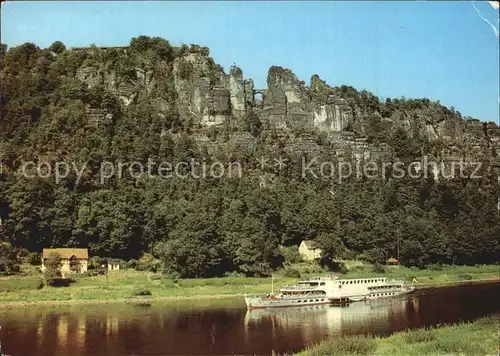 Motorschiffe Rathen Basteifelsen Basteibruecke  Kat. Schiffe