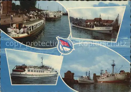 Motorschiffe Weisse Flotte Fahrgastschifffahrt Stralsund Kat. Schiffe