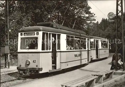 Strassenbahn 50 Jahre Thueringerwaldbahn Tw 42 Haltestelle Reinhardsbrunn  Kat. Strassenbahn