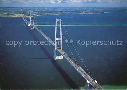 Bruecken Bridges Ponts Storebaeltsbroen Fliegeraufnahme