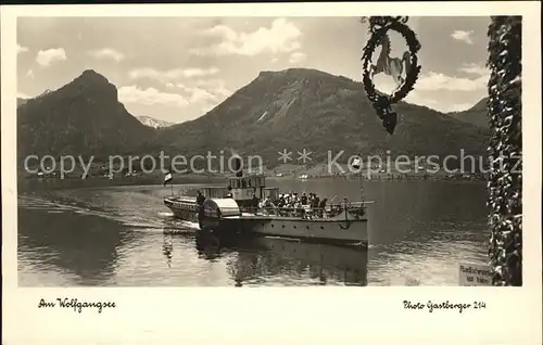 Dampfer Seitenrad Kaiser Franz Josef Wolfgangsee  Kat. Schiffe