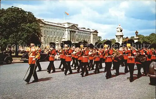 Leibgarde Wache Guards Band Buckingham Palace London Kat. Polizei