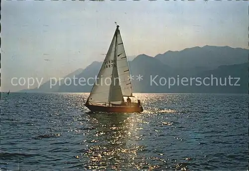 Segelboote Lago di Garda Tramonto Kat. Schiffe