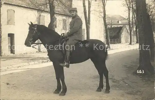 Militaria Kavallerie Soldat auf dem Pferd WK1 / Militaria /