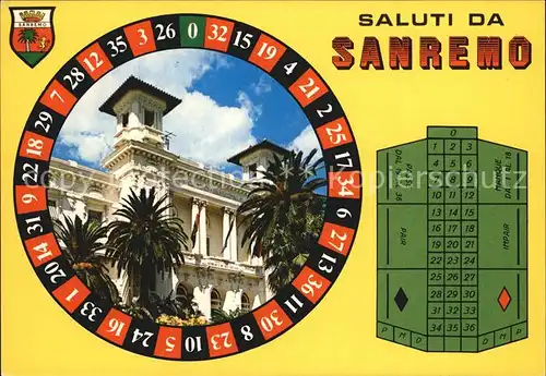 Casino Spielbank Sanremo Roulette  Kat. Spiel