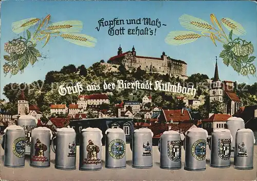 Bier Bierkruege Kulmbach  Kat. Lebensmittel