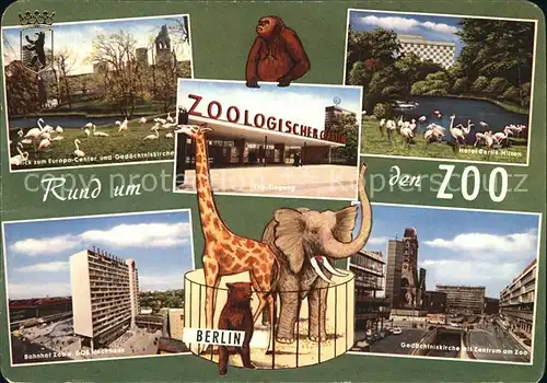 Zoo Berlin Europa Center Hotel Hilton Bahnhof Zoo  Kat. Tiere