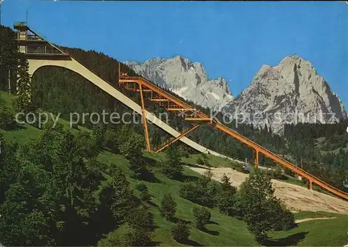 Ski Flugschanze Olympia Skistadion Zugspitze Waxenstein  Kat. Sport