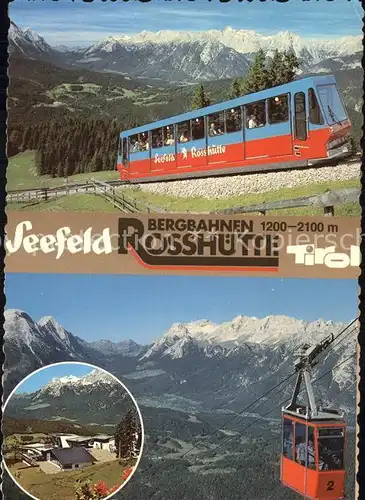 Bergbahn Rosshuette Seefelder Joch Bahn  Kat. Bergbahn