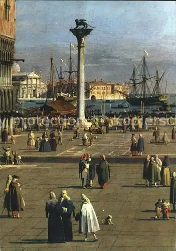 Segelschiffe Venezia Piazzetta S. Marco Kuenstlerkarte Antonio Canal  Kat. Schiffe