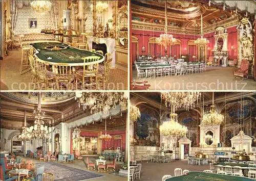 Casino Spielbank Baden Baden Saal Pompadour Roter Saal Gruener Saal  Kat. Spiel