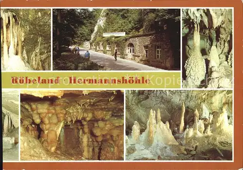 Hoehlen Caves Grottes Ruebeland Hermannshoehle Kanzel Korbflasche Blaue Grotte  Kat. Berge