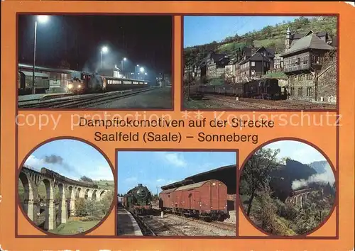 Lokomotive Dampflokomotiven Strecke Saalfeld Sonneberg  Kat. Eisenbahn