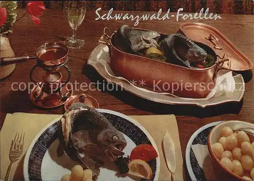 Fische Schwarzwald Forellen Rezept  Kat. Tiere