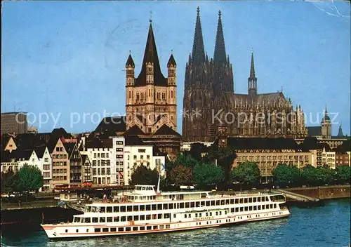 Motorschiffe MS Drachenfels Koeln Rheinfront Dom  Kat. Schiffe