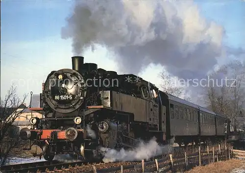 Lokomotive Einheitsgueterzugtenderlokomotive 861501 Strecke Schlettau  Kat. Eisenbahn
