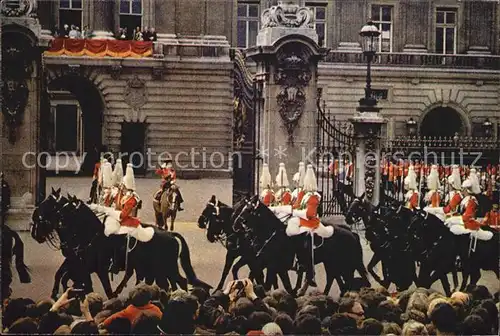 Leibgarde Wache Life Guards Queen Elizabeth II. Buckingham Palace  Kat. Polizei