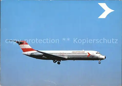 Flugzeuge Zivil Austrian Airlines Douglas DC 9 32 Kat. Airplanes Avions