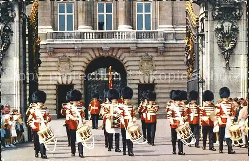 Leibgarde Wache Guards Band Buckingham Palace Trommler Kat. Polizei