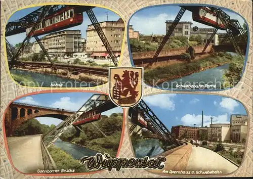 Schwebebahn Wuppertal Sonnborner Bruecke Opernhaus Hoehne  Kat. Bahnen