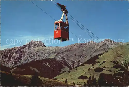 Seilbahn Elsigbach Elsigenalp Frutigen Gsuer Dreimaennler Weisse Fluh  Kat. Bahnen