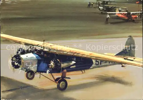 Flugzeuge Zivil Polish Airlines Fokker F VII  Kat. Airplanes Avions