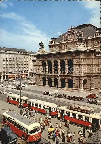 Strassenbahn Wien Oper  Kat. Strassenbahn