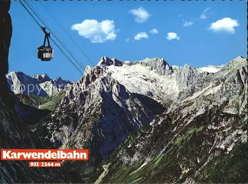 Seilbahn Karwendel Mittenwald  Kat. Bahnen