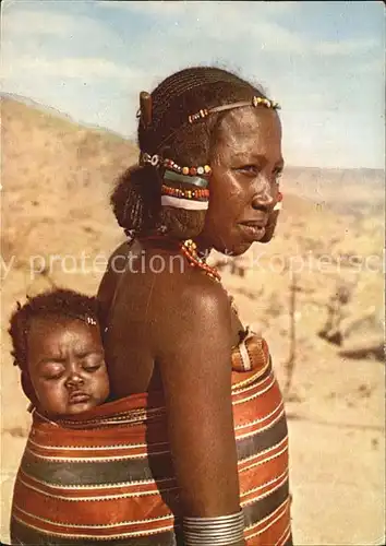 Typen Afrika Mother and Child Kunama 