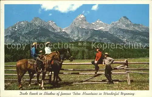 Cowboys Dude Ranch Teton Mountains Wyoming  Kat. Landwirtschaft