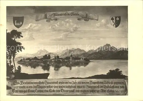 Kuenstlerkarte Egon Mueller Graf Frauenwoerth im Chiemsee  Kat. Kuenstlerkarte