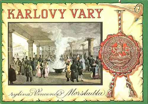 Kuenstlerkarte Vincenc Morstadt Karlovy Vary Vridlo  Kat. Kuenstlerkarte