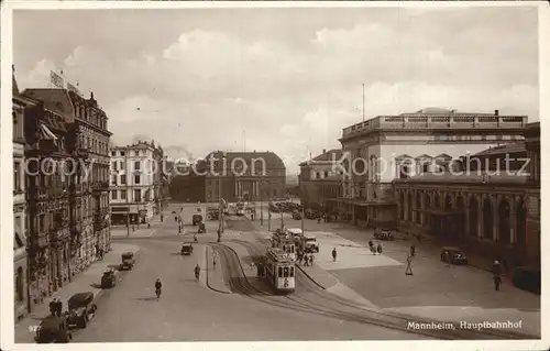 Strassenbahn Hauptbahnhof Mannheim Kat. Strassenbahn