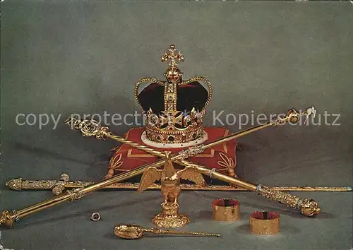 Krone Koenigshaeuser St. Edward s Crown Ampulla Anointing Spoon Sceptre Kat. Koenigshaeuser