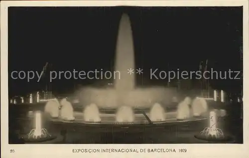 Exposicion Internacional Barcelona 1929 Fuente Magica  Kat. Expositions