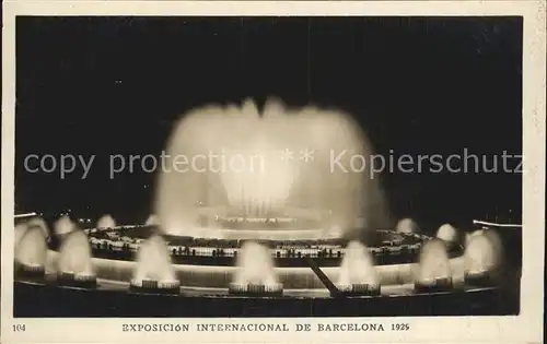 Exposicion Internacional Barcelona 1929 Fuente Monumental  Kat. Expositions