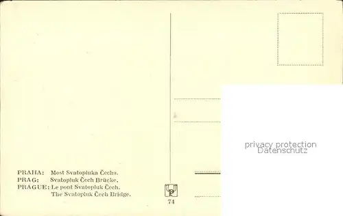 Strassenbahn Prag Svatopluk Cech Bruecke Kat. Strassenbahn